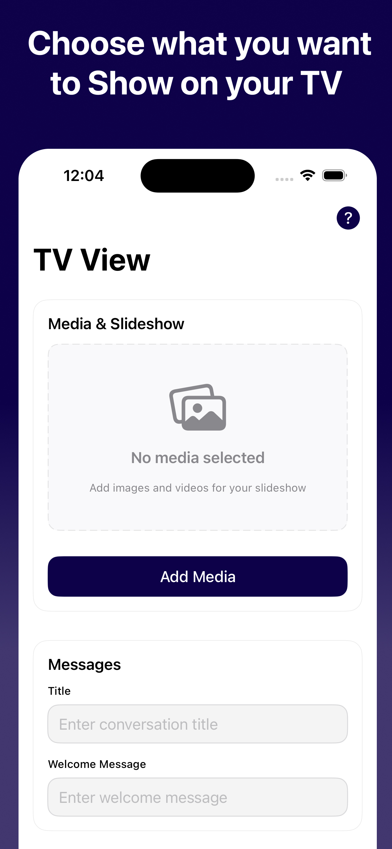 Configure TV View